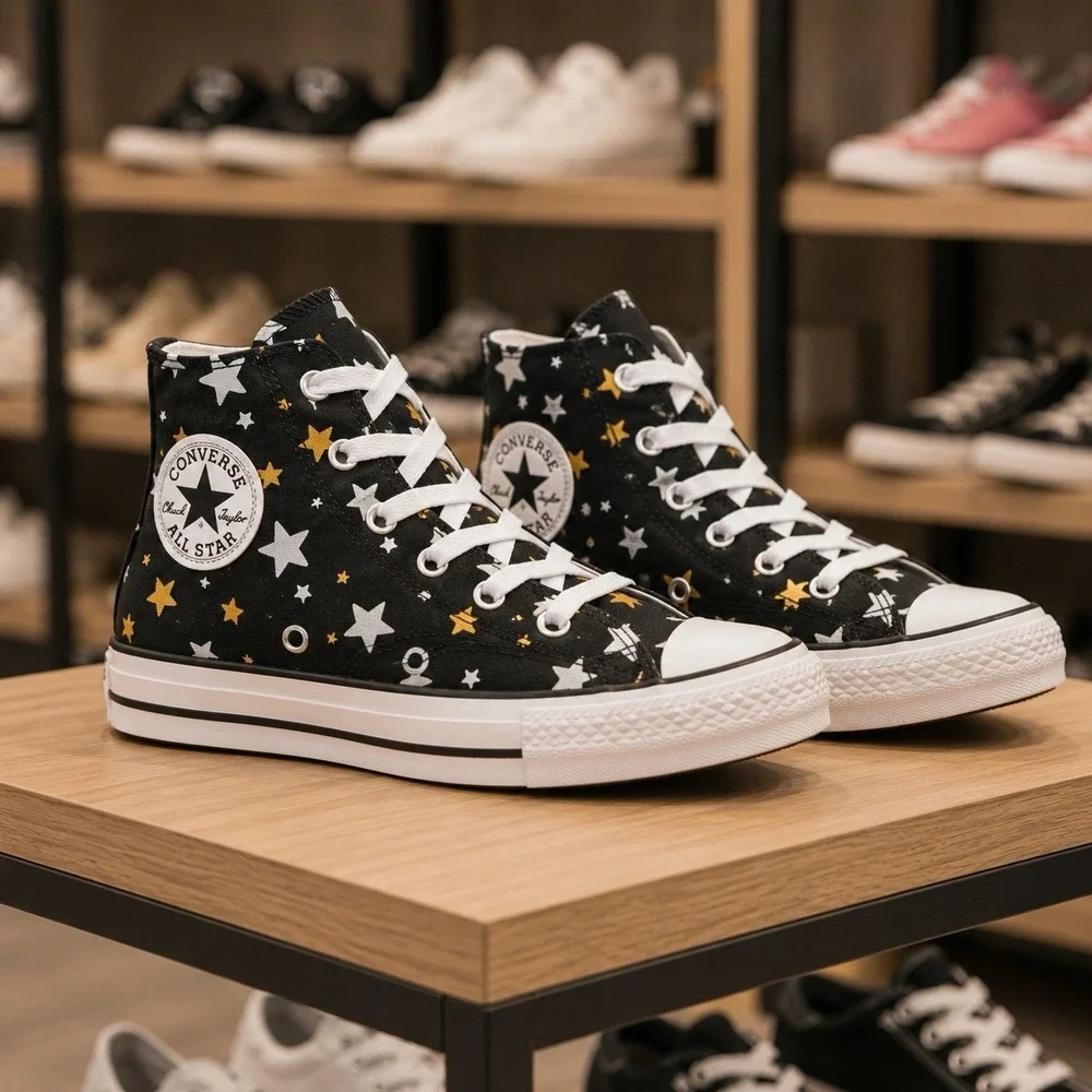 NEW Converse Chuck Taylor All Star Platform Lift Star‎ Print Novelty Sneakers 3